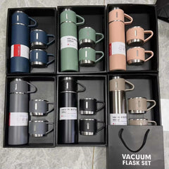 Vacuum Flask Set Stainless Steel Drinking Metal Water Bottle Gift High Quality Vacuum Flask Bottle