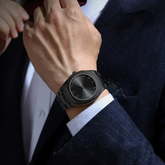 BLACK AURA WATCH IN PURE STAINLESS STEEL