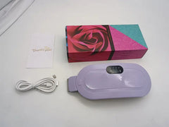 Electric Period Cramp Massager Vibrating Heating Belt for Menstrual Colic Relief