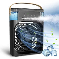 Brand: HAYBERG
1.0 out of 5 stars
(1)
Portable Air Conditioner Fan, 3 In 1 Ice Mist Mini Evaporative Portable Air Cooler with LEDnightlight, Timer, 3 Wind Speeds and 3 Spray Modes for for Home Office Bedroom Table and Desktop (Black)