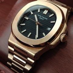Patek Phillip Rose Gold Black Dial